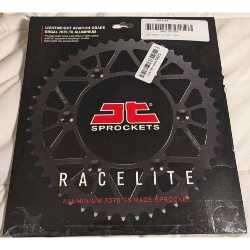 JT JTA798.51BLK RACELITE Aluminum Rear Sprocket 51T / 428 BLK Suzuki/Yamaha